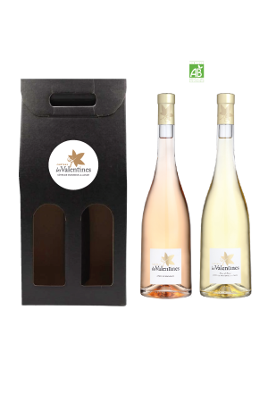 Boxed set 2 bottles - Château les Valentines rosé and white 2022