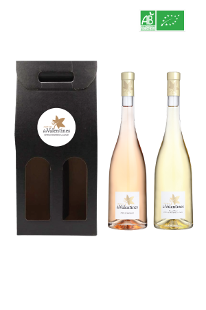 Coffret 2 bouteilles - Chteau les Valentines ros et Blanc